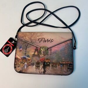 Paris Eiffel Tower‎ Crossbody Bag Purse Travel Souvenir Artwork NWT